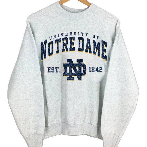 University of Notre Dame Vintage Style Sweatshirt, Notre Dame University Shirt - Picture 2 of 2